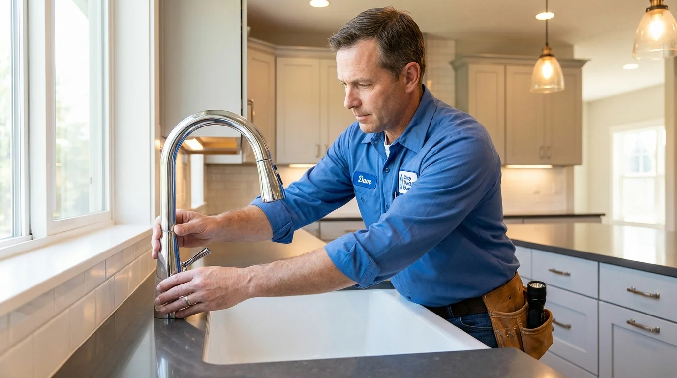 Kitchen faucet installation by Johns Plumbing LLC in Bald Knob