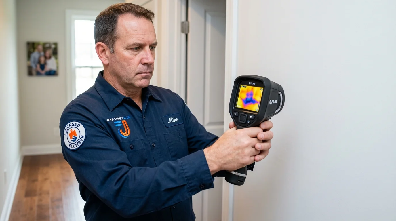 Thermal imaging leak detection by Johns Plumbing LLC in Bald Knob